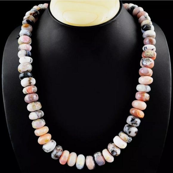 656cwt GENUINE AUSTRALIAN Opal necklace each pc 12-15mm. Gorgeous 20" - Picture 5 of 9